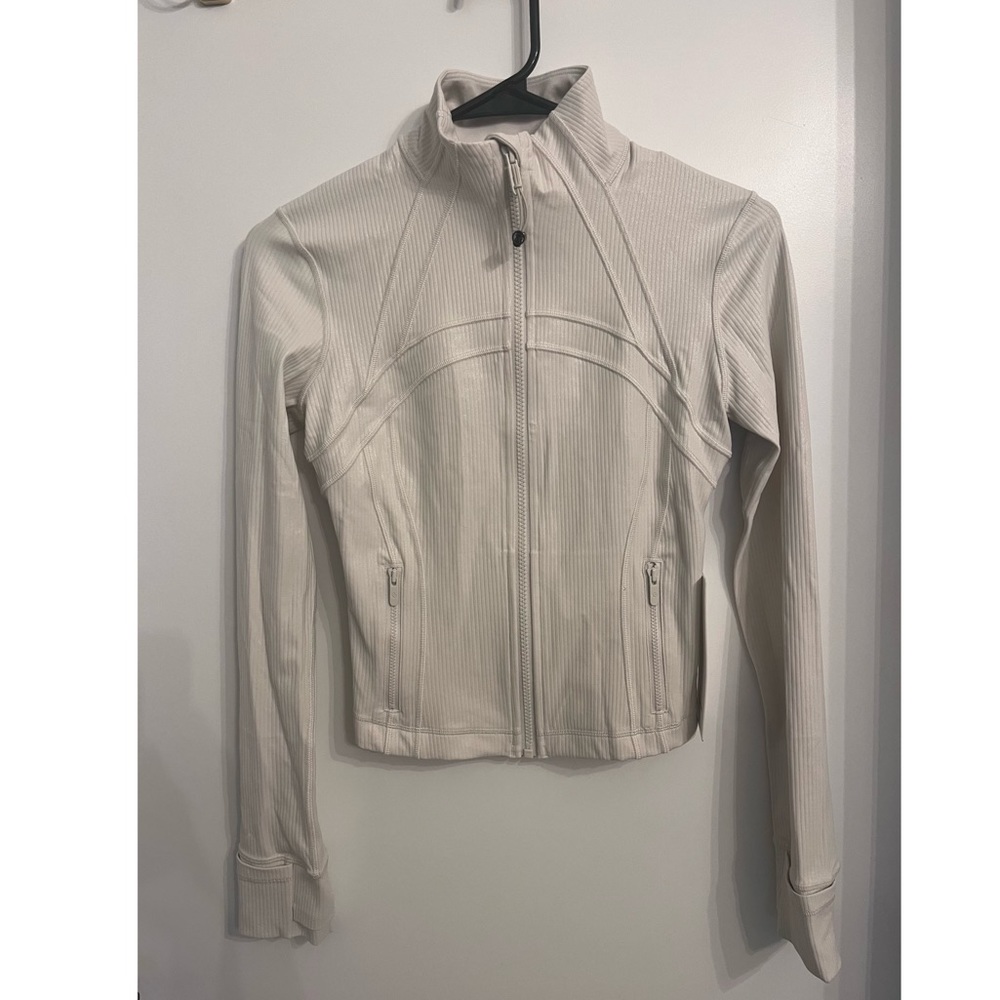 Lululemon Define Cropped Jacket Ribbed Nulu *Shine Bone